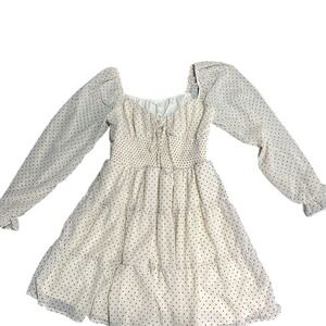 MAJORELLE Women's Polka Dot Mini‎ Dress Size S Long Sleeve Casual